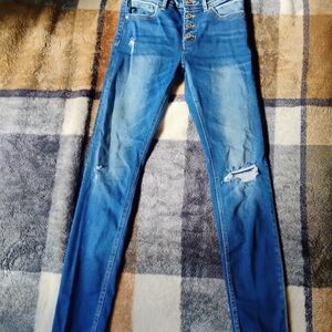KanCan Blue Distressed Skinny Jeans